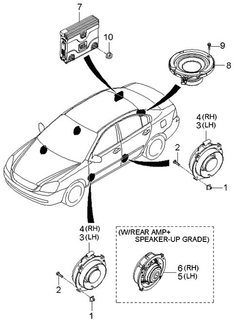 2006 Kia Optima Speaker Diagram