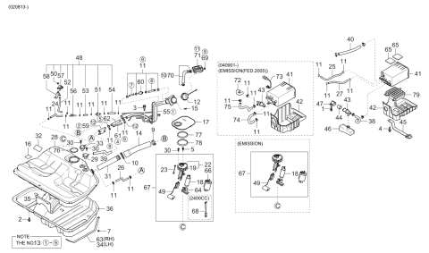 2001 Kia Optima Clamp-Hose Diagram for 1471140006B