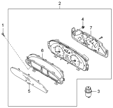 2005 Kia Optima Cluster Assembly-Instrument Diagram for 940013C050