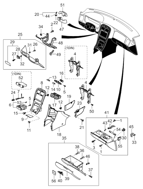 2001 Kia Optima Crash Pad Lower Diagram 2