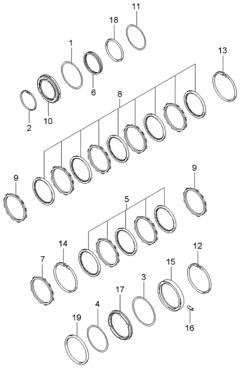 2004 Kia Optima Disc Set-Brake Diagram for 4563139000