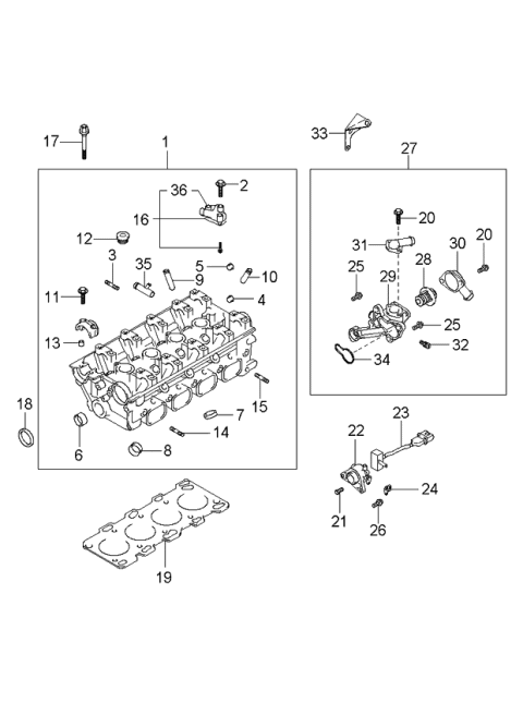 2005 Kia Optima Cylinder Head Diagram 1