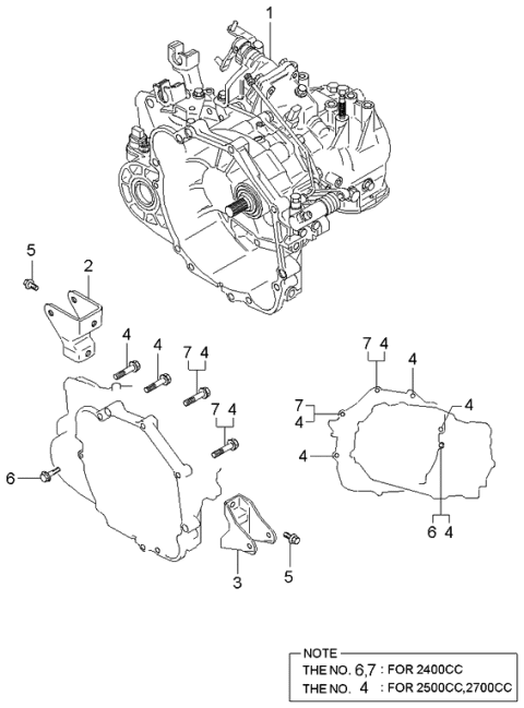 2002 Kia Optima Transaxle Diagram