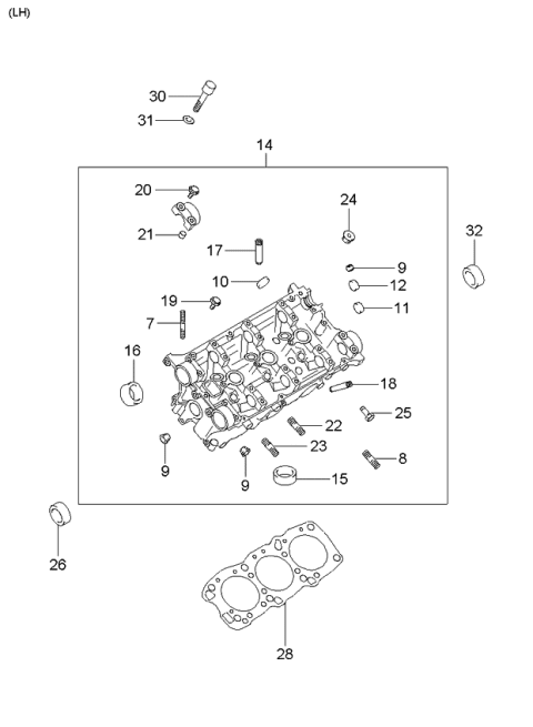 2001 Kia Optima Cylinder Head Diagram 4