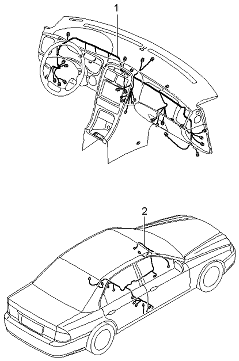 2003 Kia Optima Wiring Assembly-INSTRUMNET Panel Diagram for 913603C080