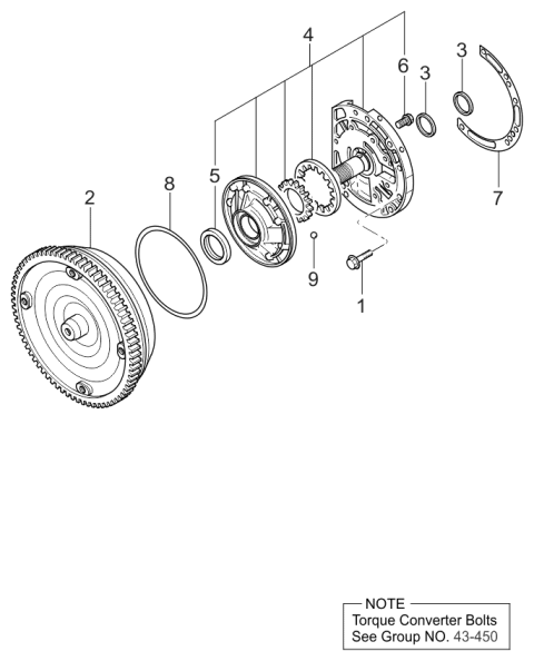 2005 Kia Optima Gasket-Oil Pump Diagram for 4615639000