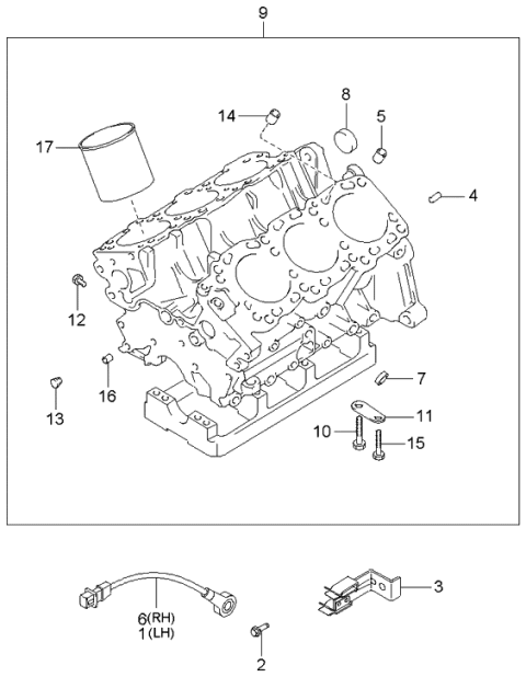 2000 Kia Optima Cylinder Block Diagram 3