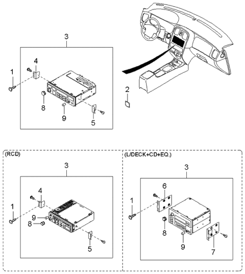 2004 Kia Optima Audio Assembly-Electronic Tune Radio Diagram for 961903C101