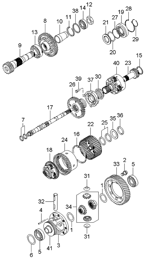 2000 Kia Optima SPACER Set-Different Diagram for 4320439000