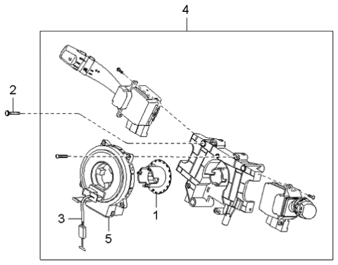 2005 Kia Optima Clock Spring Contact Assembly Diagram for 9349029011