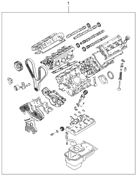 2000 Kia Optima Sub Engine Assy Diagram 1