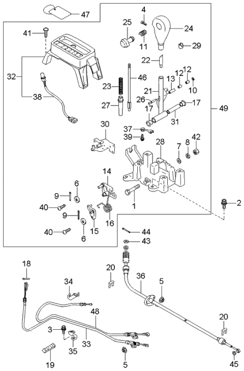 2003 Kia Optima Bush-Gear Shift Lever Diagram for 4375636000