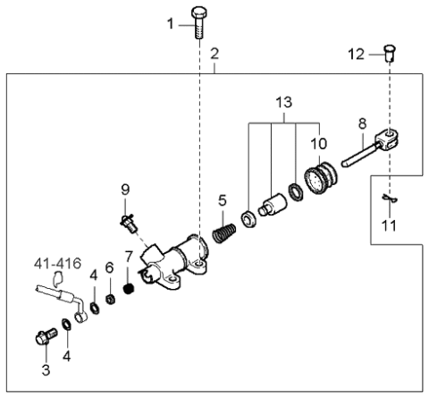 2001 Kia Optima Clutch Release Cylinder Diagram