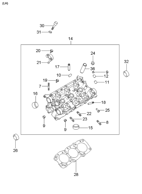 2002 Kia Optima Cylinder Head Diagram 5