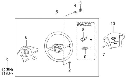 2002 Kia Optima Steering Wheel Diagram