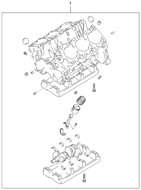 2003 Kia Optima Short Engine Assy Diagram 1