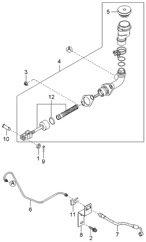 2003 Kia Optima Clutch Master Cylinder Diagram