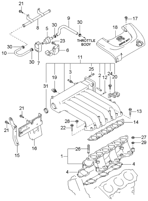 2003 Kia Optima Intake Manifold Diagram 2