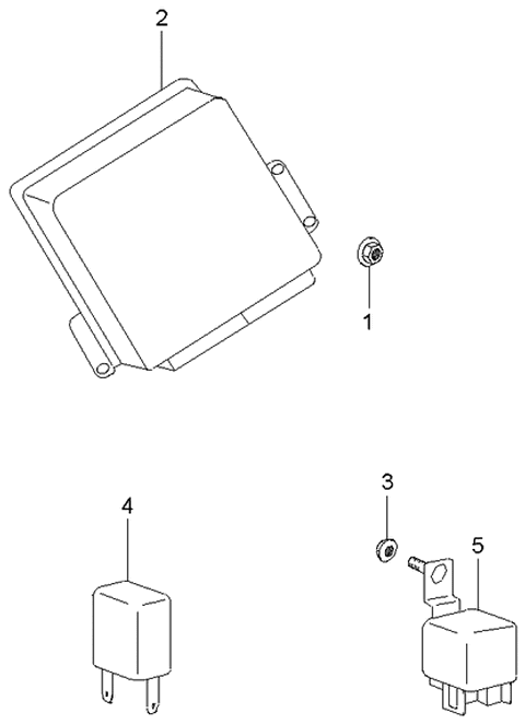 2000 Kia Optima Engine Ecm Control Module Diagram for 3910937107