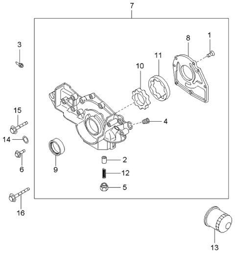 2002 Kia Optima Case-Front Diagram 3