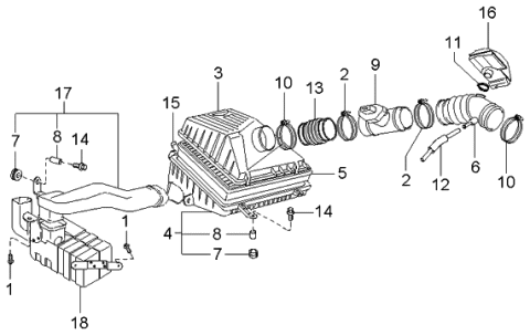 2002 Kia Optima Air Cleaner Diagram 2