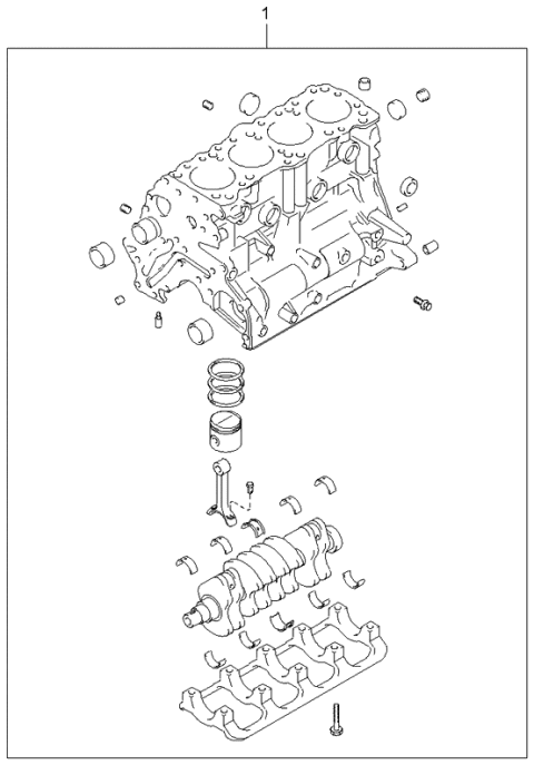 2005 Kia Optima Short Engine Assy Diagram 2