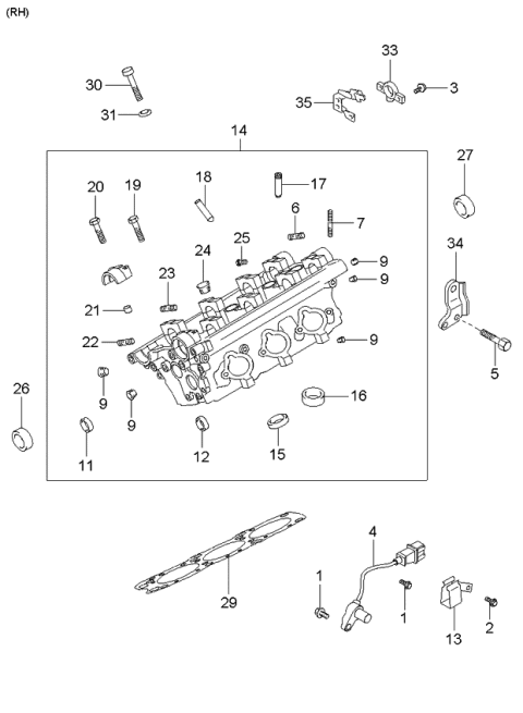 2000 Kia Optima Cylinder Head Diagram 2