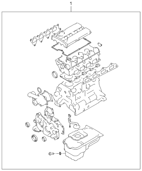 2002 Kia Optima Engine Gasket Kit Diagram 2