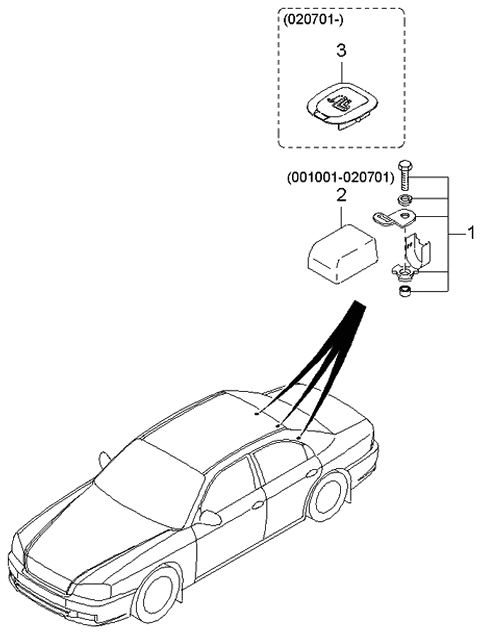 2002 Kia Optima Holder Assembly-Child Rest Diagram for 898993C000