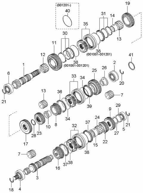 2003 Kia Optima Transaxle Gear Diagram 1