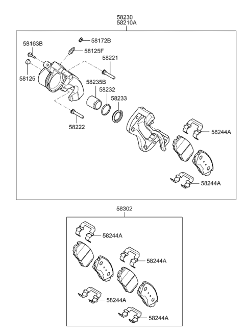 2007 Kia Optima Rear Wheel Hub & Wheel Brake Diagram 2