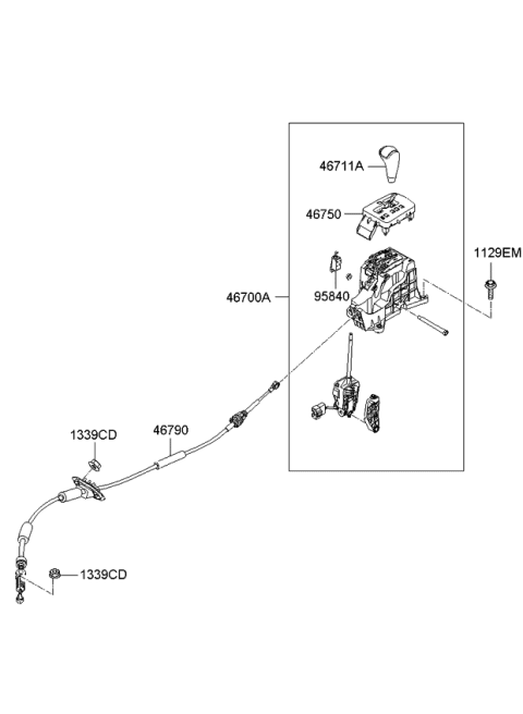 2006 Kia Optima Indicator Assembly-Shift Diagram for 467502G020T0