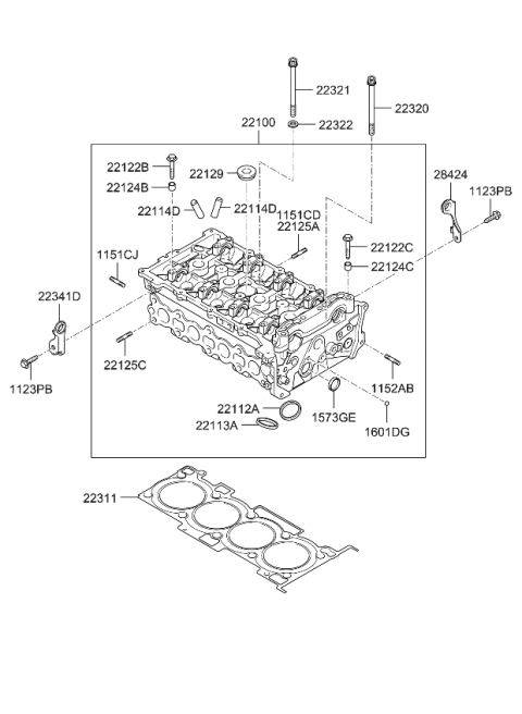 2008 Kia Optima Cylinder Head Diagram 1