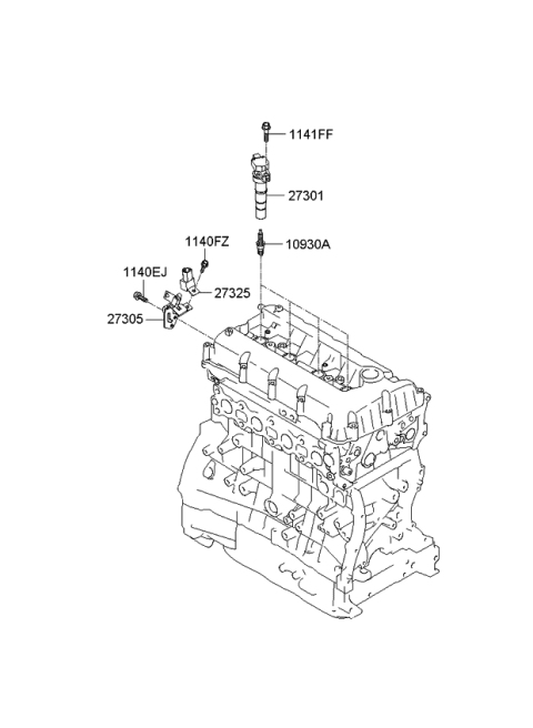 2006 Kia Optima Spark Plug & Cable Diagram 1