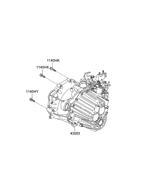 2007 Kia Optima Bolt Diagram for 1140412506K