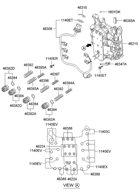 2006 Kia Optima Transmission Valve Body Diagram 1