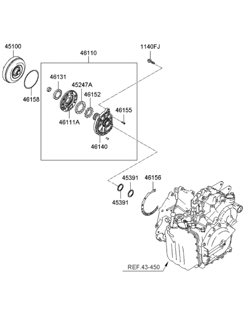 2008 Kia Optima Oil Pump & Torque Converter-Auto Diagram