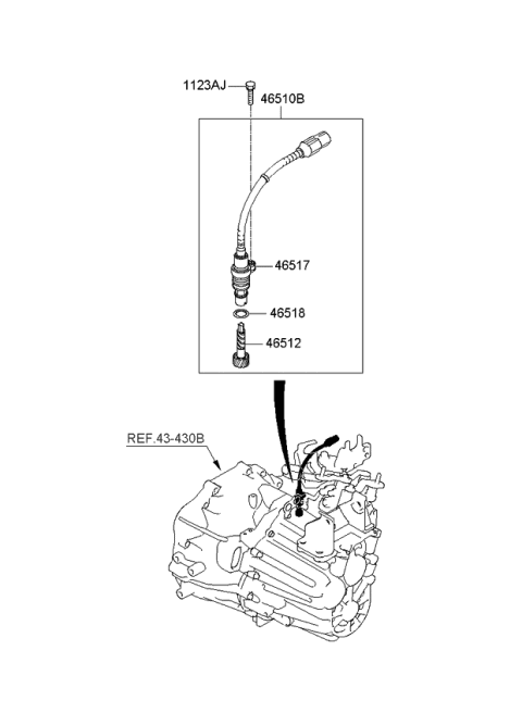 2008 Kia Optima Speedometer Driven Gear-Manual Diagram