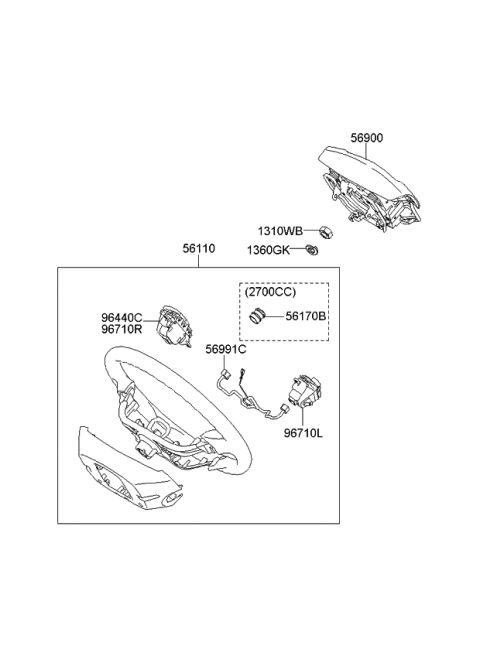 2008 Kia Optima Switch Assembly-Cruise REMOC Diagram for 964402G000K2