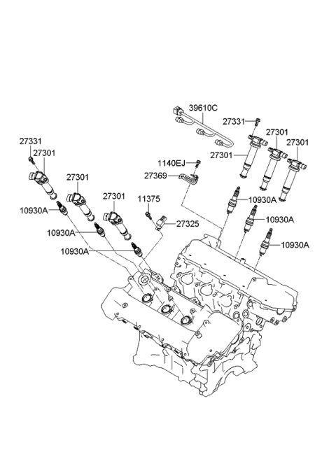 2008 Kia Optima Spark Plug & Cable Diagram 2