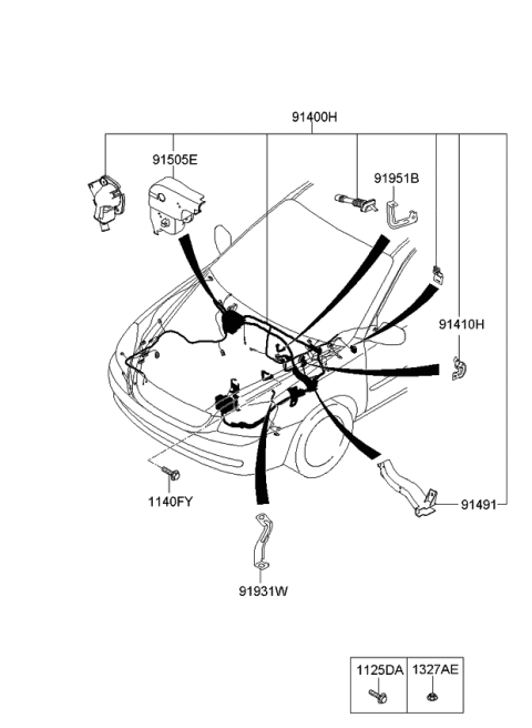 2007 Kia Optima Wiring Assembly-Control Diagram for 914522G962