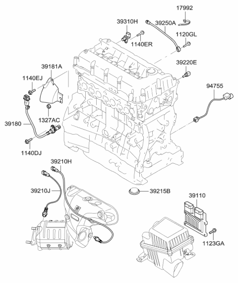 2006 Kia Optima Electronic Control Diagram 1