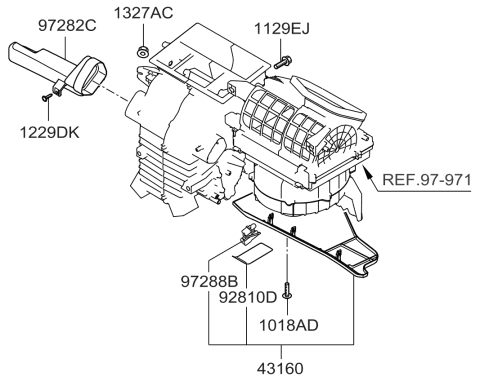 2006 Kia Optima Heater System-Heater & Evaporator Diagram 3