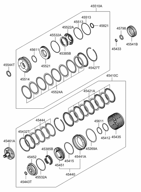 2008 Kia Optima Transaxle Clutch-Auto Diagram 1