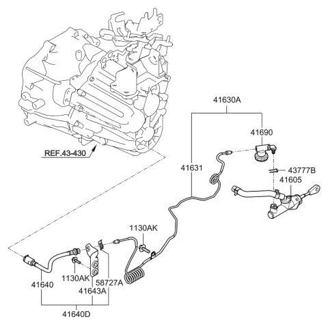 2008 Kia Optima Clutch Master Cylinder Diagram