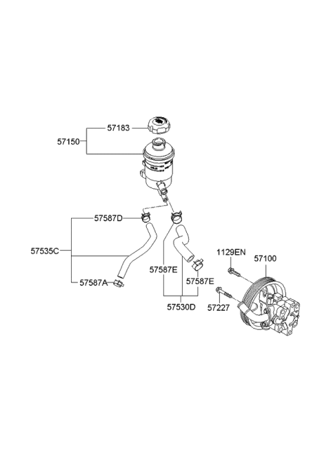 2007 Kia Optima Power Steering Oil Pump Diagram 1