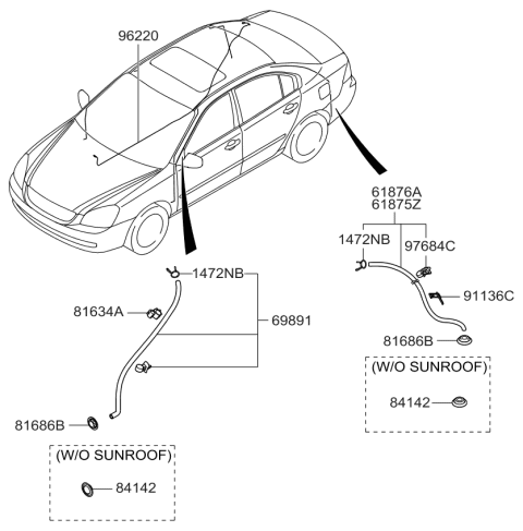 2008 Kia Optima Old Body Style Sunroof Diagram 2