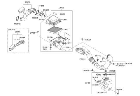 2008 Kia Optima Air Cleaner Diagram 1