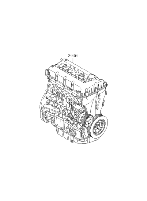 2006 Kia Optima Sub Engine Assy Diagram 1