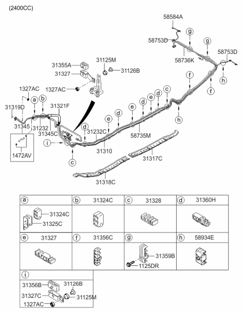 2006 Kia Optima Tube-Fuel Feed Diagram for 313102G201